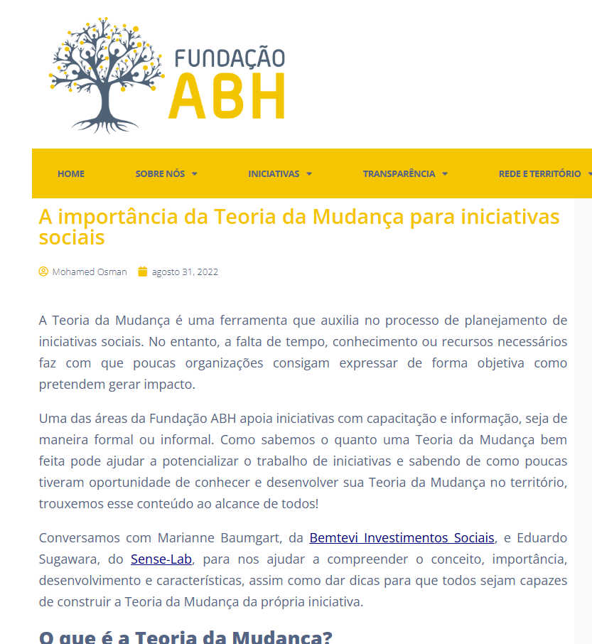 A importância da Teoria da Mudança para iniciativas sociais